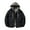 Black, variant on Lovskoo Winter Coats for Women Quilted Jacket Fashion Solid Color Hooded Cardigan Jacket Outerwear Cotton Padded Coat Blue