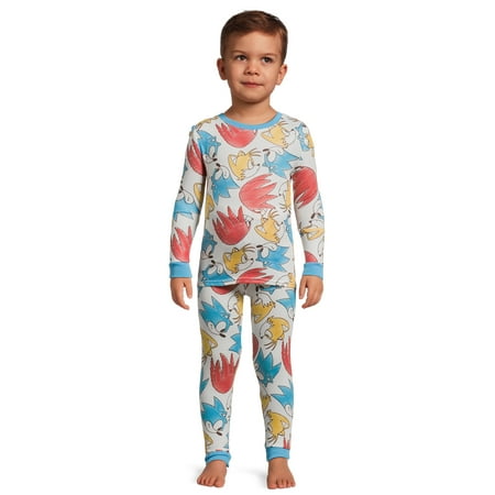 

Sonic Toddler Boys Snug Fit Hacci Long Sleeve Pajama Set 2-Piece Sizes 12M-5T