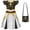 Black - Yellow, variant on HTQWLP Girls Halloween Costume, POP Style Halloween Cosplay Sleeveless Skirt with Bag Dress Up Costumes, Girls Stage Performance Outfit, 3-12Y Birthday Halloween Party & Fancy Dress Playwear
