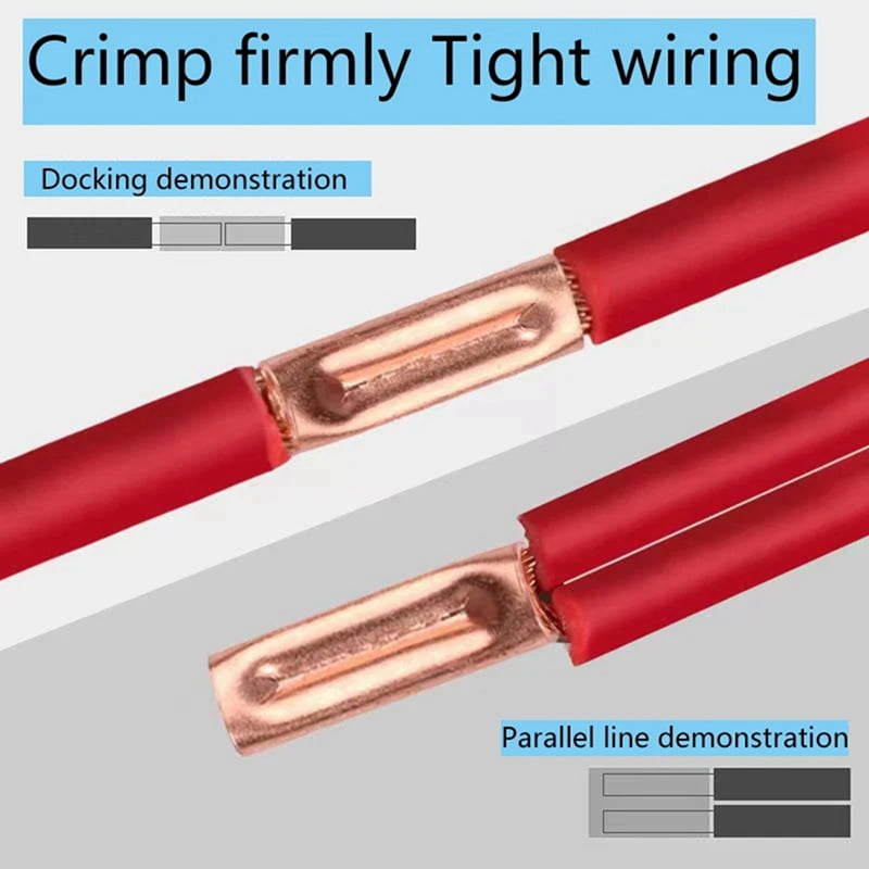 250pcs GT Copper Connecting Pipe Wire Joint Small Copper Tube Terminal Cable Lug Bootlace Ferrule Kit W/Crimping Pliers