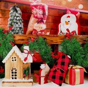 Christmas Garland Ties, 16 Pcs 20 inches Christmas Decorative Twist Ties for Banister, Reusable and Flexible Twist for Xmas Home Decorations Holiday Craft Wrapping, Red