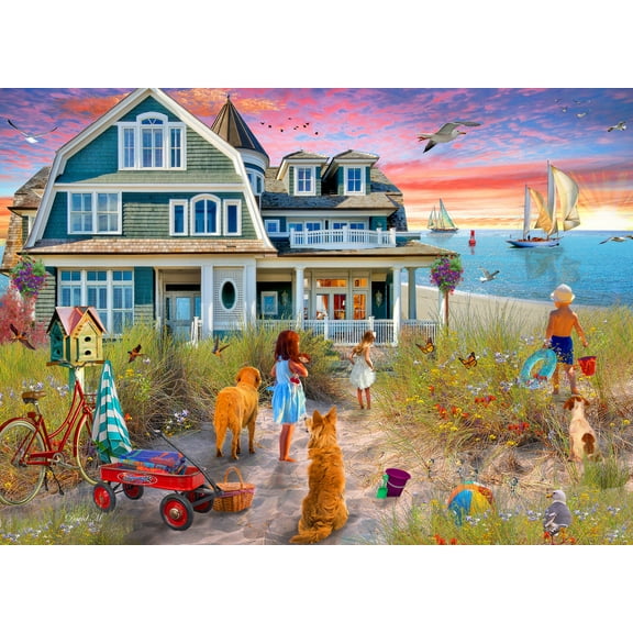 Vermont Christmas Company Beach Day Jigsaw Puzzle 1000 Piece