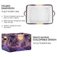 thumbnail image 2 of Yayeee Canvas Storage Basket with Handles for Shelves Fabric Bins Closet Organizer, Night Purple Road, 2 of 8