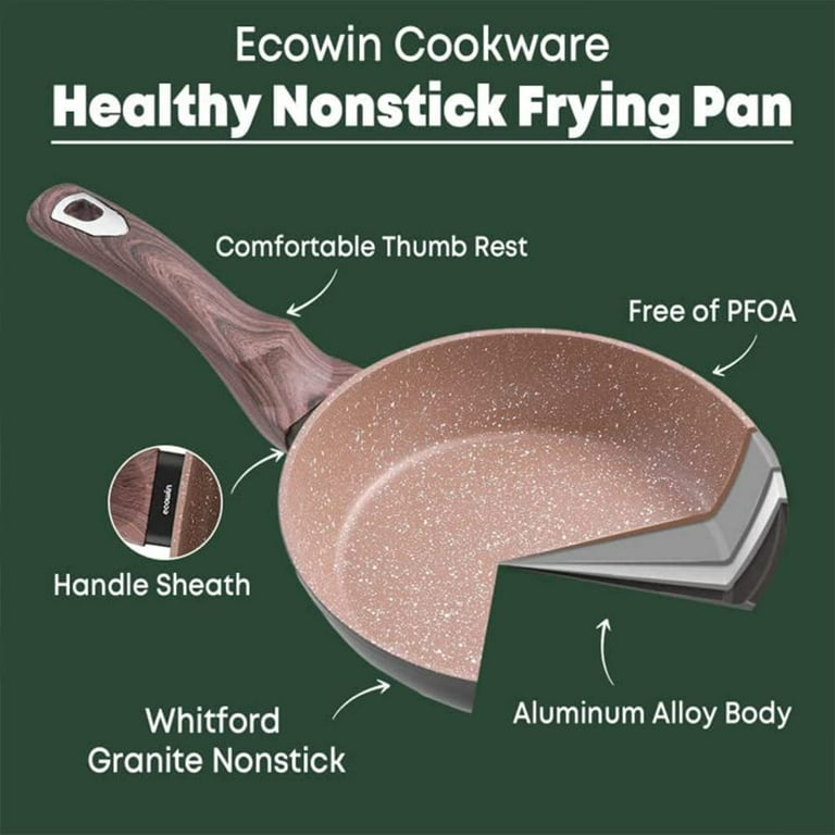 Nonstick Frying Pan, Healthy Ceramic Nonstick 8 Inch Frying Pan Skillet,  Small Frying Pan Non Stick Omelette Pan with Bakelite Handle, Induction