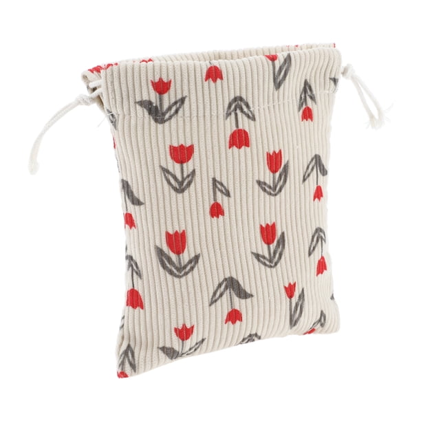 1 Pc Bolsa de Cosméticos de Cuerda Duradera para Mujeres para Actividades al Aire Libre Camping Terciopelo Rojo