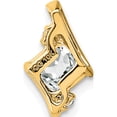 thumbnail image 2 of 10K Yellow Gold Cushion White Topaz And Diamond Chain Slide - Jbsp, 2 of 5