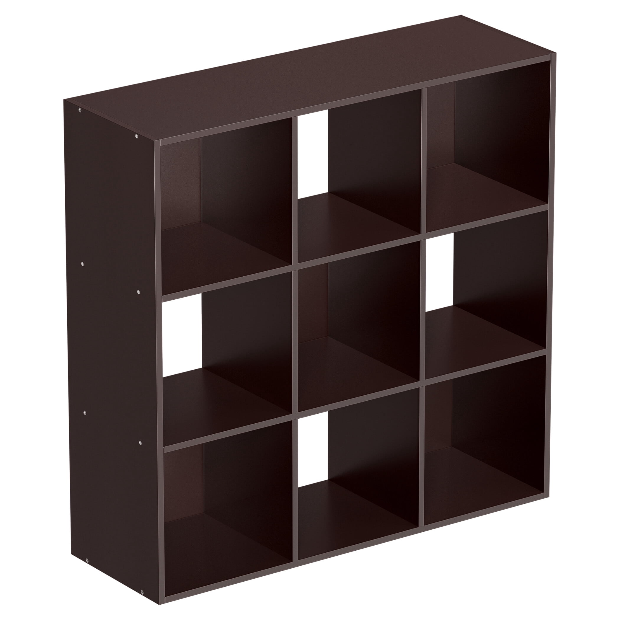 ZenStyle Cube Bookcases Wood, 9 Storage Shelf, Brown