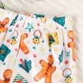 thumbnail image 6 of Enyan Toddler Girl Christmas Clothes Cute Cartoon Print Button Up Shirt Top Pants Set for Loungewear Casualwear, 6 of 6