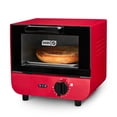 thumbnail image 1 of DASH - Mini tostador para pan, panecillos, galletas, pizza, paninis y más con charola para hornear, estante, función de apagado automático, color rojo, 1 of 5