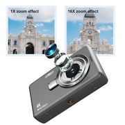 48MP Digital Camera, HD 1080P Camera Digital Point and Shoot Cameras with 16X Zoom Anti Shake, 2.4 Inch LCD Screen, Compact Small Camera for Girls