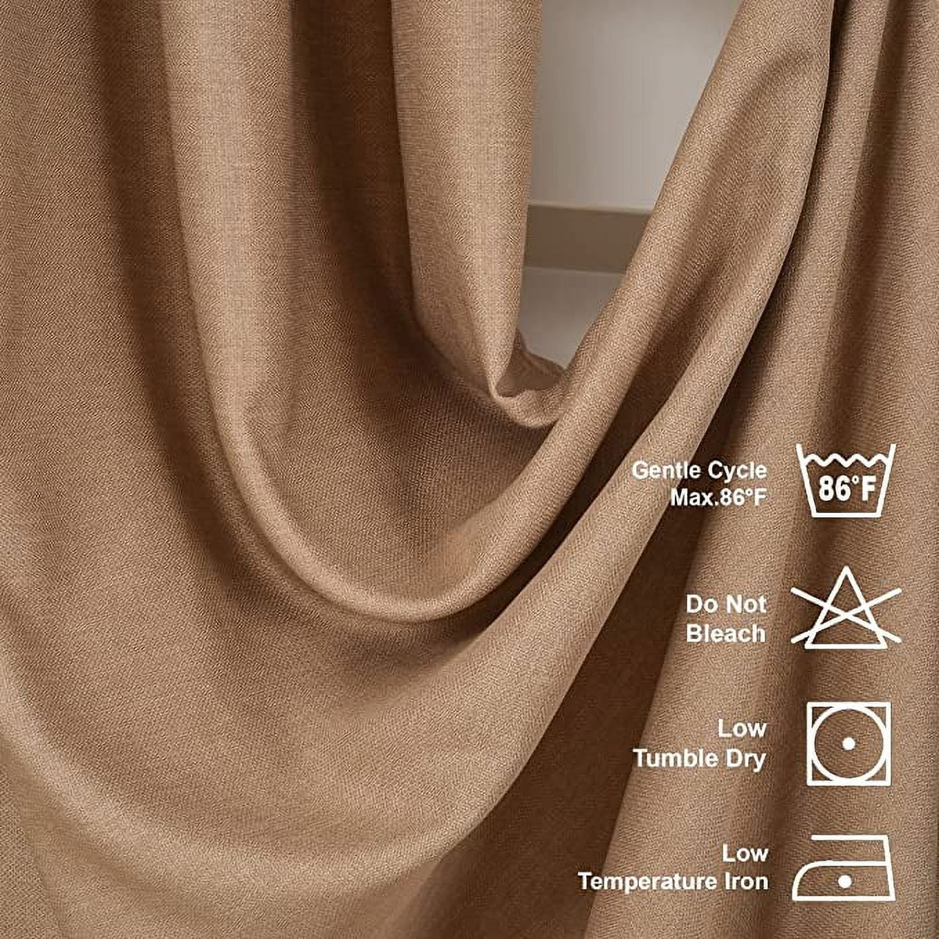 3S Brother's Home Decorative Barley Curtains Extra Wide Extra Long Luxury Colors Linen Look Custom Made 5-25 Feet Made in Turkey Hang Back Tab ( 1 Panel ) Home Décor (52"Wx84"L)