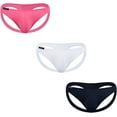 thumbnail image 2 of JOCKMAIL 3PCS/Pack Mens Thongs Underwear JockStrap Mens Bikini Underwear G-string Jockstraps for Men Ice Silk Jockstrap, 2 of 9