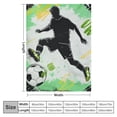 thumbnail image 4 of Orinice Soccer Player Football Sport Warm Lightweight Blanket Soft Fleece Blankets Throw Blanket Living Rooms Sofa Decor Cow Gifts All Seasons 3 Sizes 40x50in, 4 of 6
