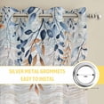 thumbnail image 6 of Blue Coastal Kitchen Curtains Window Panels, Summer Beach Starfish Weeping Eucalyptus Vintage Insulated Window Treatment Curtain, Grommet Curtains for Bedroom/Living Room/Bathroom, 2 Piece 42"Wx45"L, 6 of 8