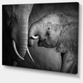 thumbnail image 2 of Elephants Showing Affection - Abstract Canvas Art Print, 2 of 3