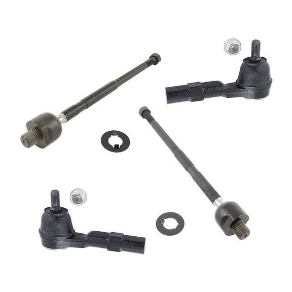 Front Tie Rod End Set 4 Piece - Compatible with 2007 - 2008 Honda Fit