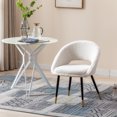 thumbnail image 2 of 1 PCS Dining Chair, Modern Accent Chair Upholstered Chairs with Plating Legs, Living Room Chairs for Kitchen Bedroom Apartment, 2 of 7