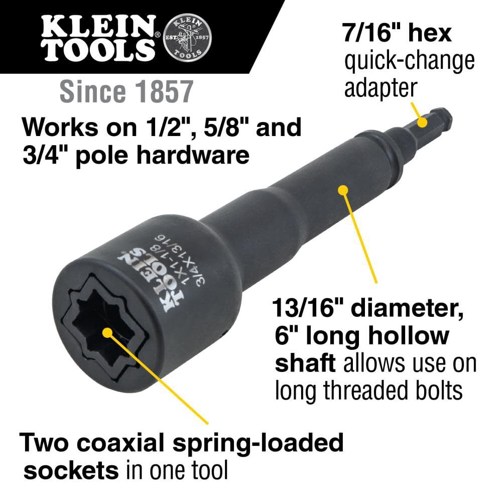 Klein Tools 660KIT2 6-in-1 Impact Socket Set