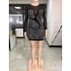 thumbnail image 3 of Mini vestido Sexy para mujer, de talla grande, de manga larga, con diamantes de imitación, transparente, ceñido al cuerpo, para fiesta y Club Adepaton WRMH-238-1, 3 of 7