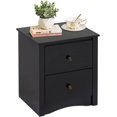 thumbnail image 2 of Kinbor Nightstand Sofa Side End Table with 2 Drawers Accent Table, Black, 2 of 6