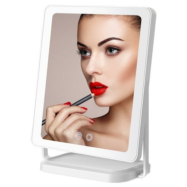 TUSHENGTU 13.4" Hollywood Mirror With Light, Mirror 360° Rotation, Three-color Light Makeup Mirror, Metal Mirror