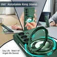 thumbnail image 4 of Dteck Magnetic Case for Samsung Galaxy Z Fold 6, Compatible with MagSafe 360° Rotating Magnetic Ring Kickstand Phone Case Slim Hard PC Protective Cover for Galaxy Z Fold 6 5G,Darkgreen, 4 of 11