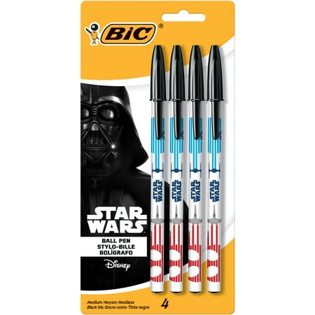 - Star Wars BIC Ball Pen, Medium Point (1.0 mm) Black, 4-Count