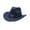Navy, variant on HNMKIU Western Denim Cowboy Hat with Curved and Wide Brim Wool Blend Style British Jazz Headwear for Men and Women Black,One Size