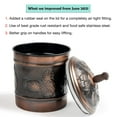 thumbnail image 3 of NuSteel Pineapple Antique Copper 2 QT Stainless Steel Canister, Beautiful Food Storage Container for Kitchen Counter, Tea, Sugar, Coffee, Caddy, Flour Canister with Rubber seal lid,TG-590AC-3, 3 of 4