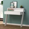 thumbnail image 2 of JV Home Cowork Collection Home Office Desk with Drawer Small Floating Office Table for Study, Work, Lapting, Writing, Workstation (White), 2 of 6