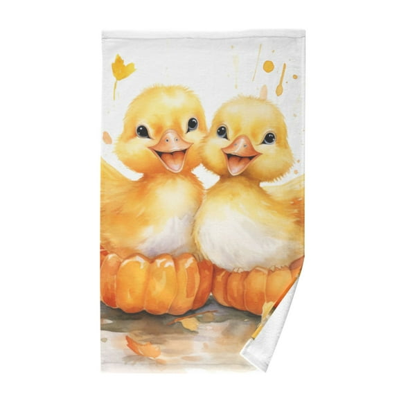 Cute Ducks Cotton Face Towels Soft Hand Towel Absorbent Bathroom Towel for Kitchen Hotel Decoration
