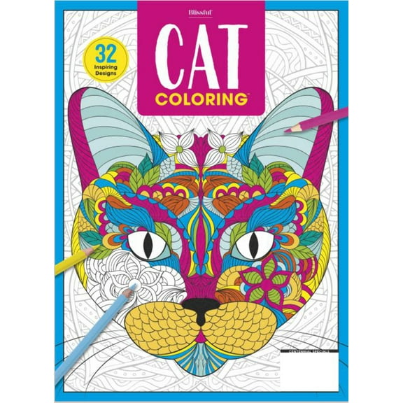 Blissful - Cat Coloring Book: 50  Images Presented In Our Trademarked Coloring Format To Uplifted, Fulfill, Relax and Satisfy Your Inner Picasso