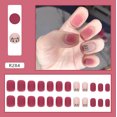 thumbnail image 4 of Uñas postizas HUOGUO, color mate, 24 unidades, de presión corta, 4 of 4