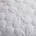 thumbnail image 6 of Set of 2 Pillow Shams Euro Size Floral Quilted - Perfect for Bedding Decor (Off White), 6 of 7