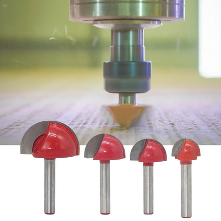 

Enjoymall 1 Set 6mm Shank Woodworking Tool Good Hardness Anti-kickback Carbide Round Groove Router Bit for Carpenter