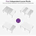 thumbnail image 5 of PURPLE LEAF Outdoor Louvered Pergola 12' x 24' White Aluminum Pavilion Modern Shade Structure with 2 Independently Adjustable Weatherproof Hardtop for Patio & Garden, 5 of 7