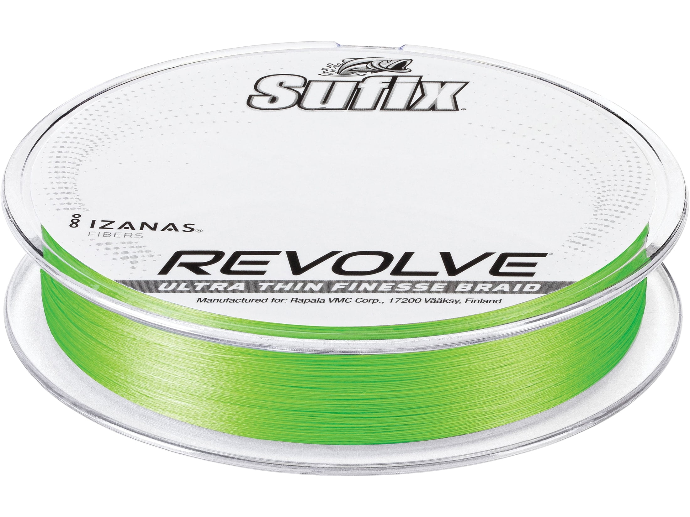 Sufix Revolve Braided Fishing Line 12lb 200yd Neon Lime