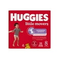 thumbnail image 3 of Huggies Little Movers Baby Diapers, Size 8 (46+ lbs), 38 Ct (Select for More), 3 of 15