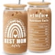 thumbnail image 1 of Vaso Zutcogo de cristal de 470 ml con tapa de bambú y pajita, 1 of 6