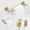 thumbnail image 2 of Toallero de baño/soporte para papel higiénico/gancho, oro cepillado, 3 piezas, accesorios de baño de acero inoxidable, 2 of 5