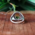 thumbnail image 6 of Green Prehnite Ring, 925 Silver Ring, Vintage Ring Boho Jewelry, Statement Ring, Healing Crystal Ring, Scroll Silver Ring, Gothic Style Ring, 6 of 7