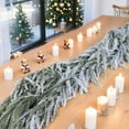 thumbnail image 6 of Uxgjfwu Flocked Christmas Garland 180cm Snowy Pine Needles Rattan Strips for Mantel Door Holiday Decor, 6 of 6