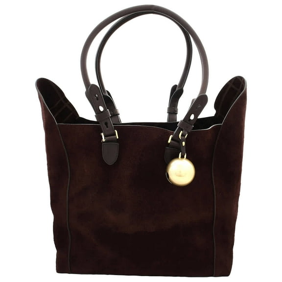 Burberry Medium Calf Suede Shield Tote Bag