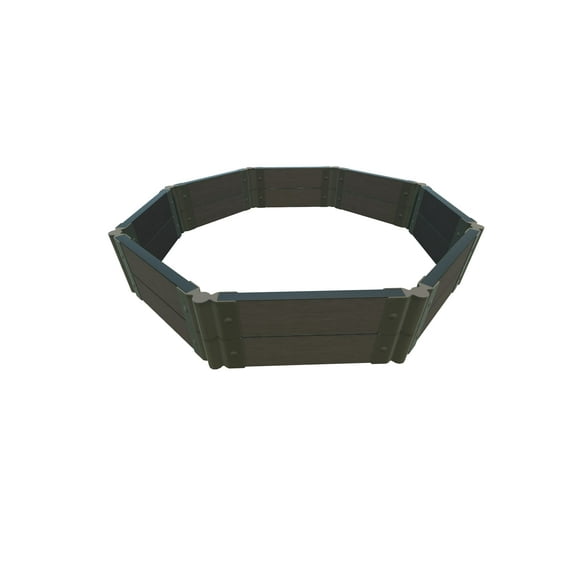 WEATHERED 2" TOOL FREE: 2 x 2 x 11' GARDEN RAISED BED (OCTAGON) JOHN BAPTISTERY