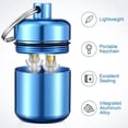thumbnail image 3 of 4 Pack Ear Plug Carrying Case Keychain, Portable Keychain Pill Holder Case, Waterproof Metal Earplug Case Pill Container, 3 of 6