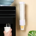 thumbnail image 6 of Water Dispenser Cup Holder Wall Mount | Hangable Plastic Dispenser | Holds 70 Disposable Paper or Plastic Cups | Tape & Screw Installation | White | Office, Kitchen, Party Supplies, 6 of 8