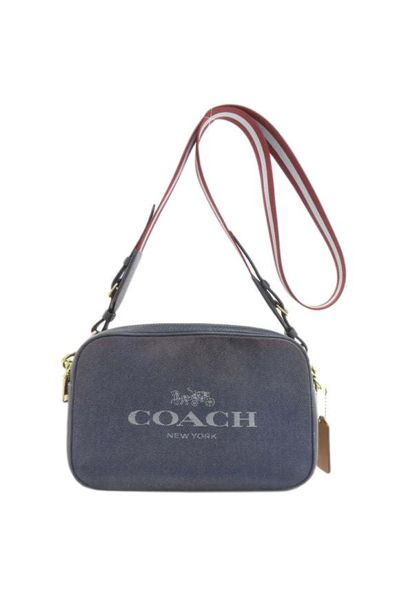 Pre-Owned Coach C8585 Logo Shoulder Bag, Denim, Women's
