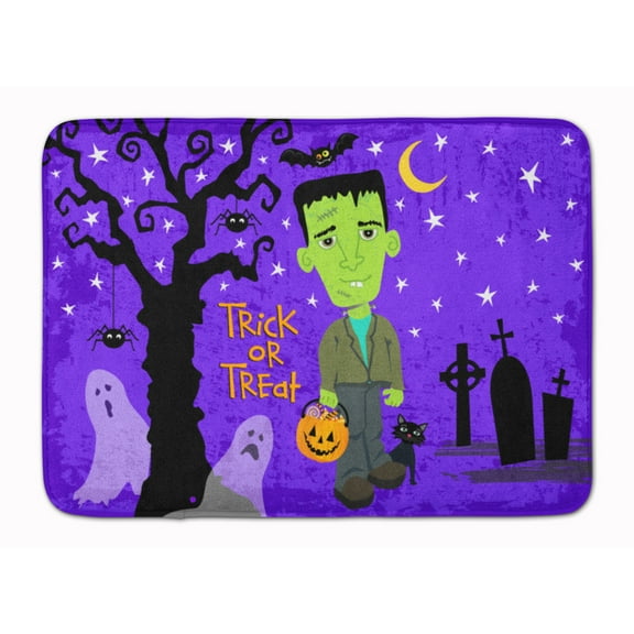 Halloween Frankie Frankenstein Machine Washable Memory Foam Mat