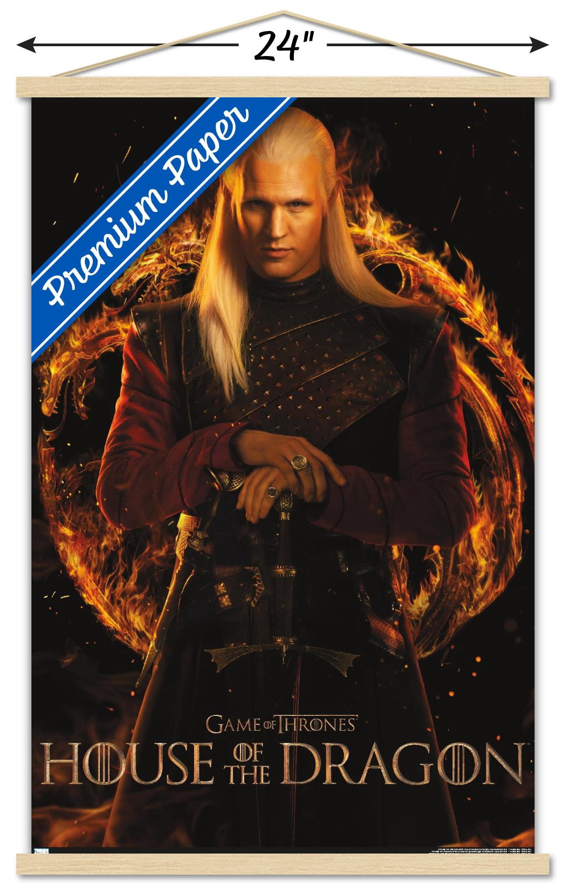 House of the Dragon - Daemon One Sheet Wall Poster with Magnetic Frame, 22.375" x 34"