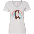 thumbnail image 3 of Inktastic Bernedoodle Dog Women's V-Neck T-Shirt, 3 of 5